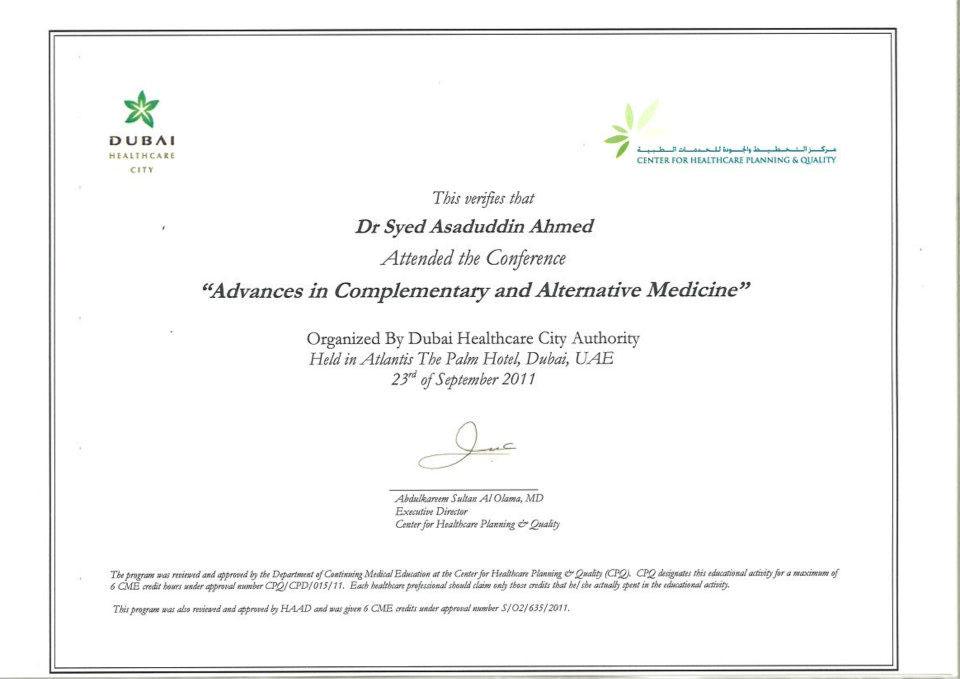 Certificate Of Alternative Medicine